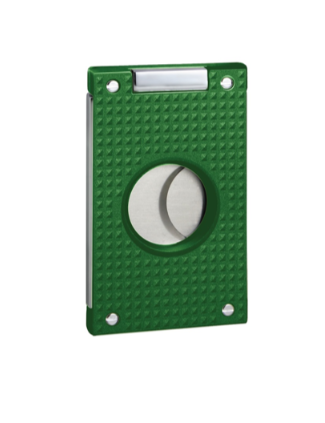 Caseti Cigar Cutter Chrome/Green Pattern 2 Blades - vooraanzicht