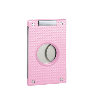 Caseti Cigar Cutter Chrome/Pink Pattern 2 Blades - vooraanzicht