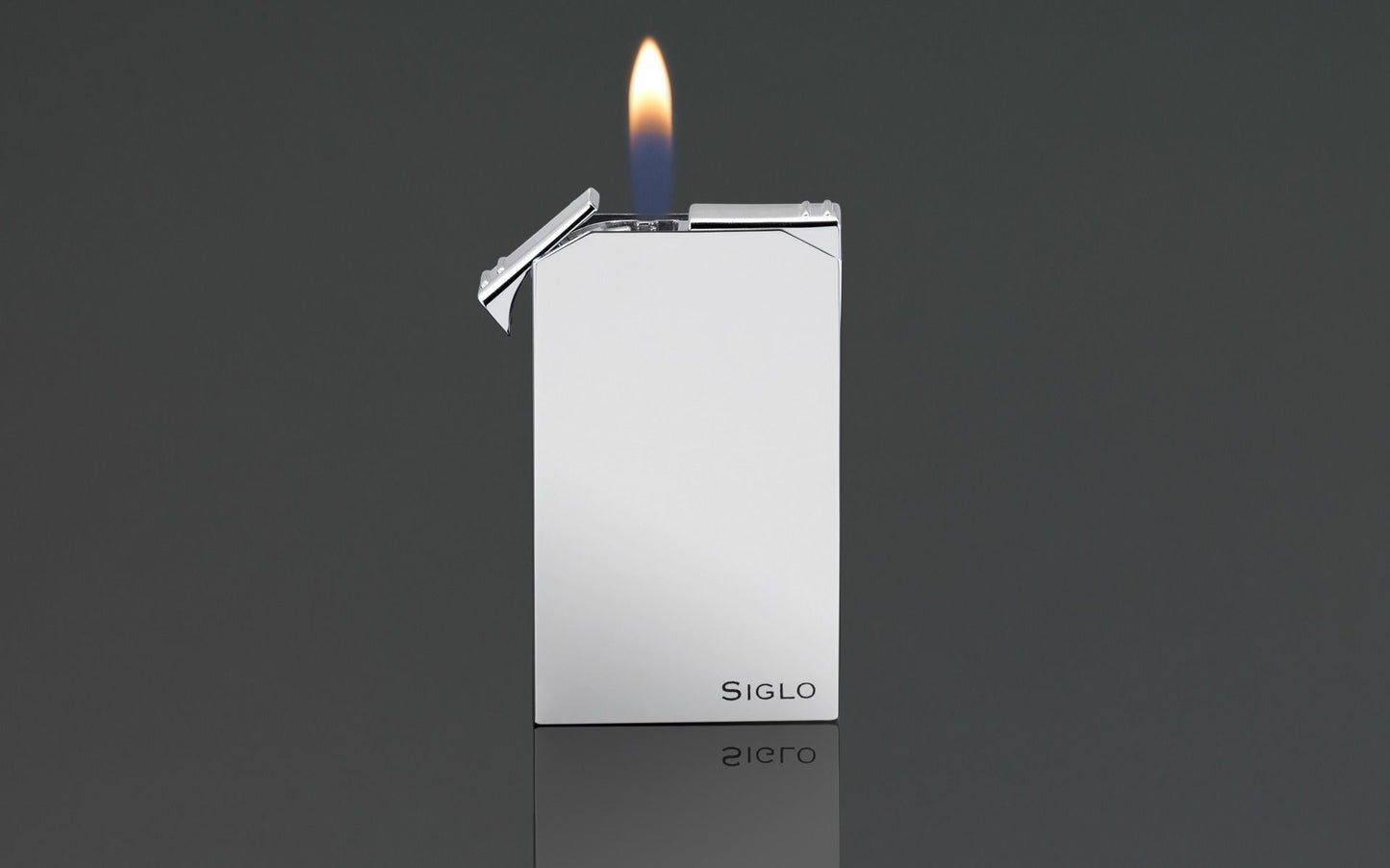 Siglo - Lighter & Cutter Set - Shiny Chrome - aansteker detail