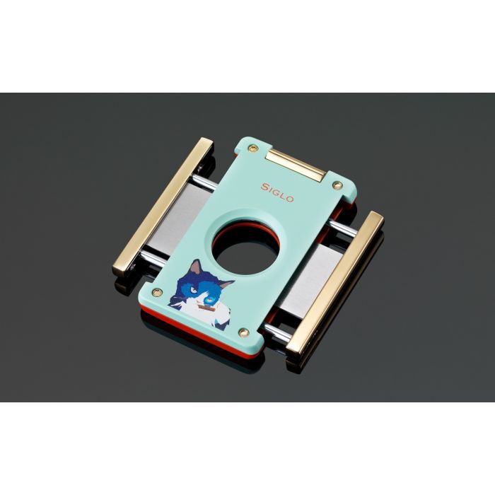 Siglo Cat Lighter & Cutter Set Blue/Red - geopende doos