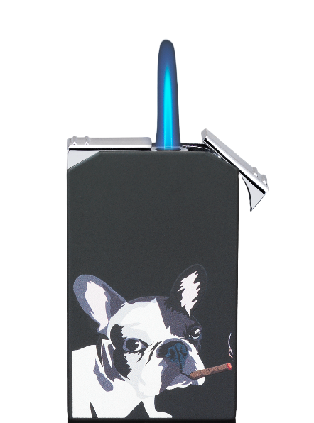 Siglo - Dog Lighter & Cutter Set - Black - aansteker detail