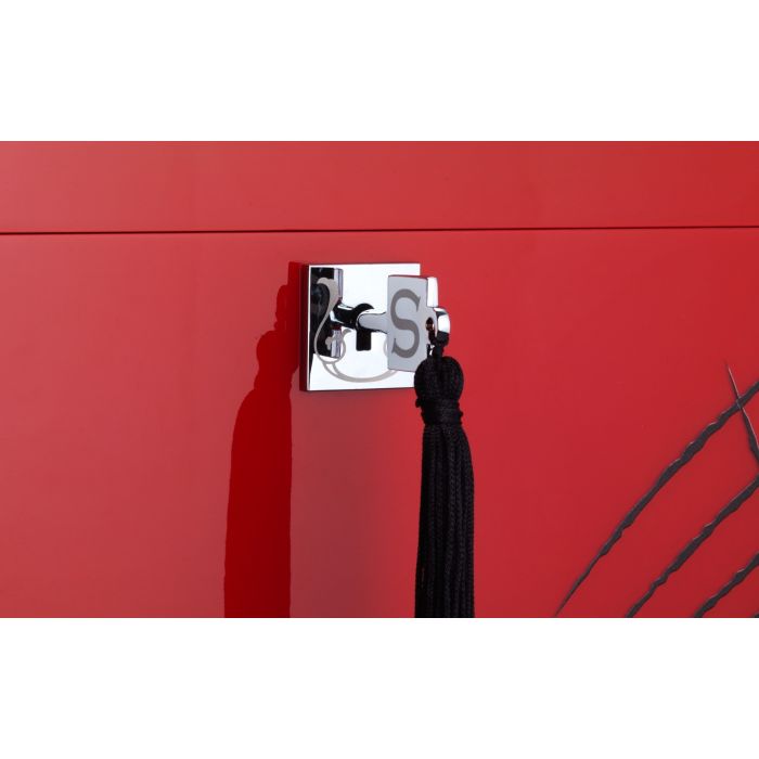 Siglo Cat Humidor Blue/Red - geopend met cederhout binnenzijde