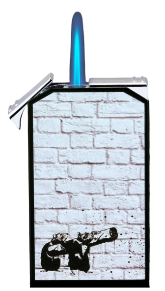 Siglo - Twin Flames Lighter - Year of the Rat - achterzijde rattenmotief