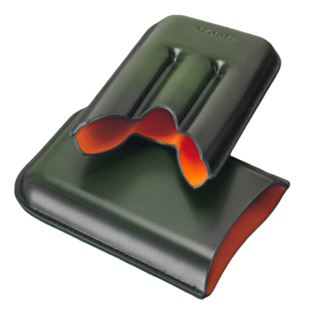 Siglo - Patina Cigar Case - Green - geopend