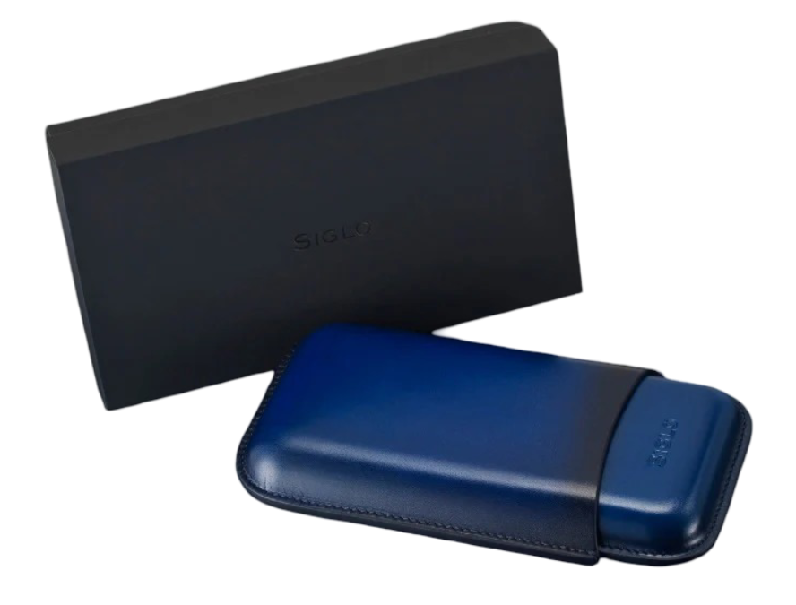 Siglo - Patina Cigar Case - Blue - detailaanzicht