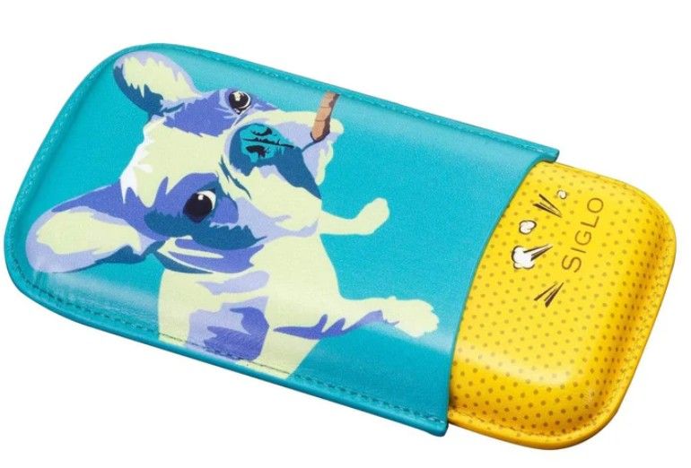 Siglo - Cigar Case Dog - Blue/Yellow - vooraanzicht