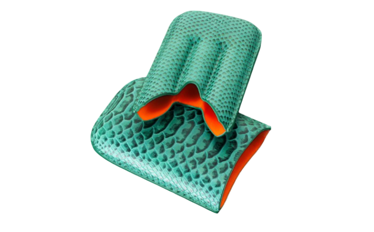 Siglo - Snake Leather Case - Green - detail leer
