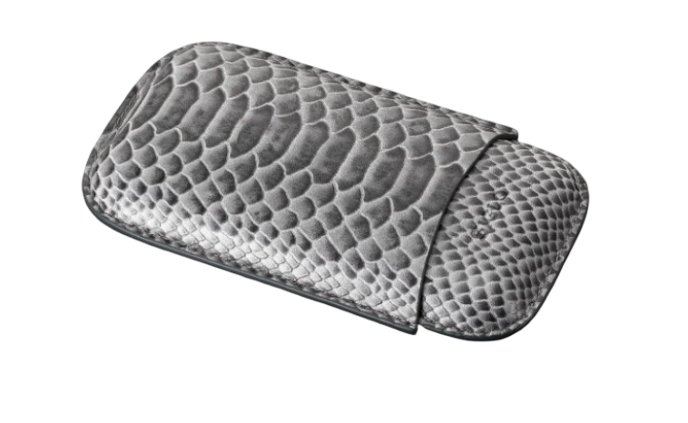 Siglo - Snake Leather Case - Grey - vooraanzicht