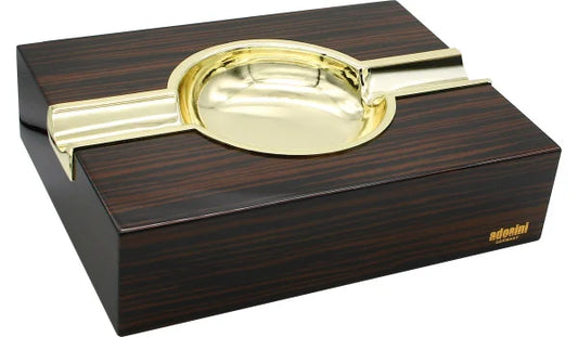 Adorini Cigar Ashtray Ebony High Gloss - schuin zijaanzicht