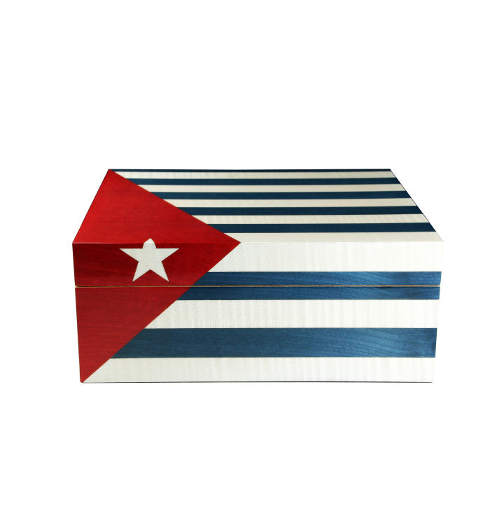 Adorini Cuba Te Amo Humidor Medium Deluxe - zijaanzicht met scheidingswanden