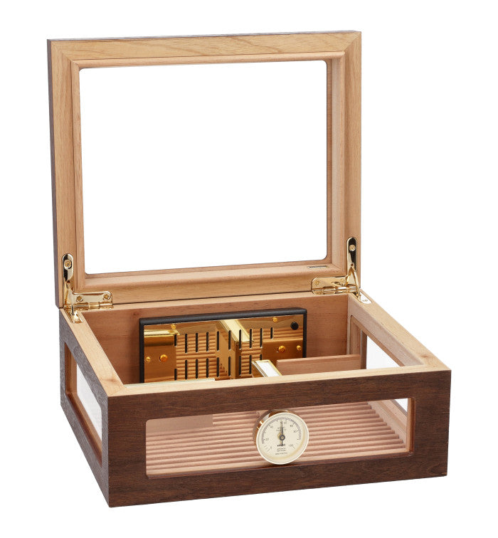 Adorini Treviso Walnut Deluxe Humidor - gesloten bovenaanzicht