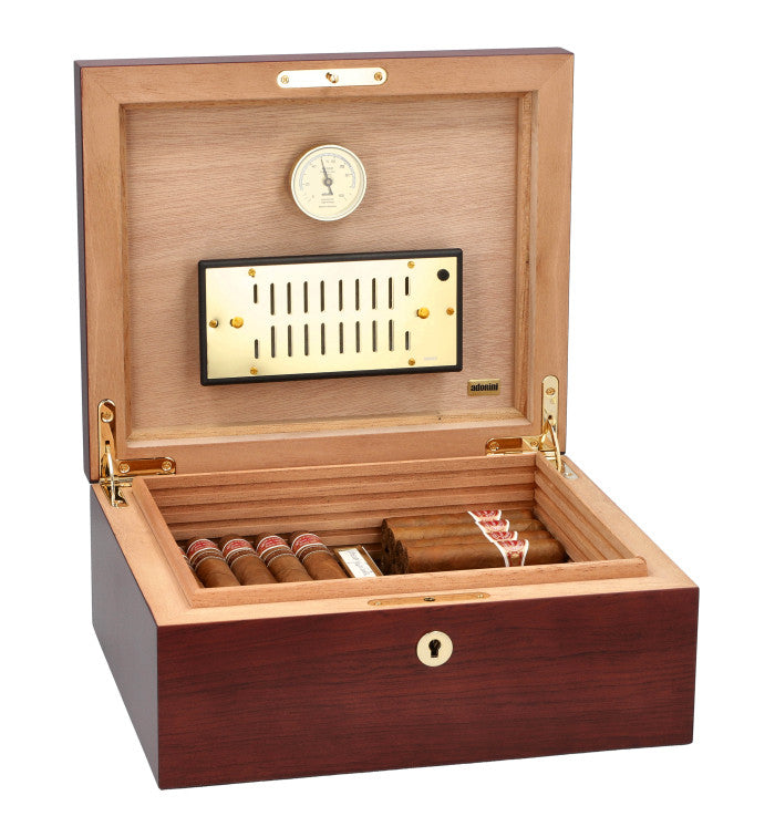 Adorini Triest Deluxe Rosewood Humidor - open met scheidingswanden
