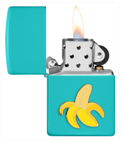 Zippo Aansteker 49454 Foodie BANANA Emblem - achteraanzicht