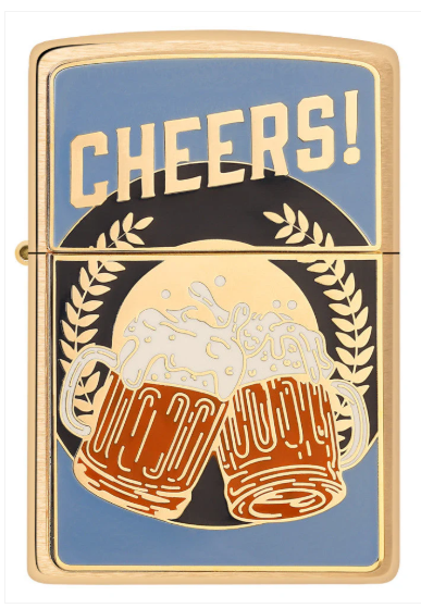 Zippo Aansteker 204B Foodie BEER Emblem - vooraanzicht