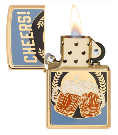 Zippo Aansteker 204B Foodie BEER Emblem - achteraanzicht