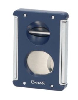 Caseti Cigar Duo Holder/Punch 07MM Grey/Blue - vooraanzicht