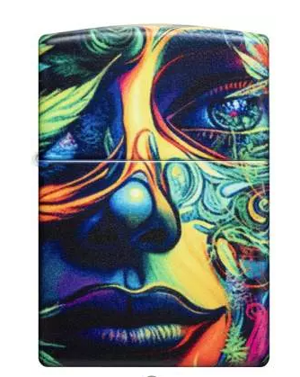 Zippo Aansteker 49352 Cannabis Woman Design - vooraanzicht