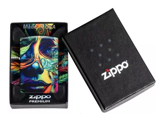 Zippo Aansteker 49352 Cannabis Woman Design - detail
