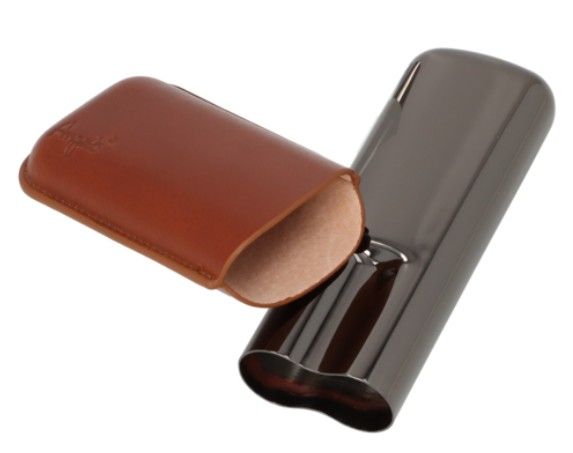 Angelo Sigarenkoker leather brown - detail bovenaanzicht