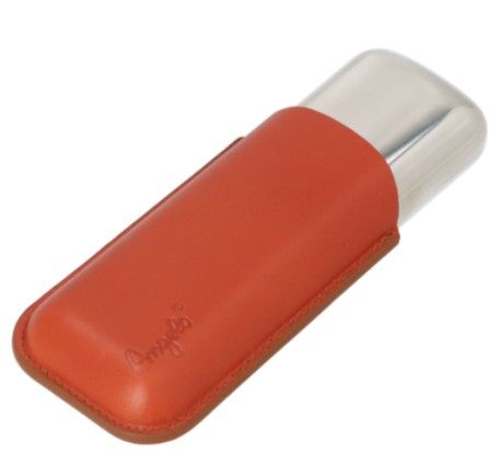 Angelo Sigarenkoker leather red brown - vooraanzicht met metalen ring