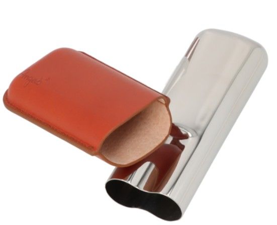 Angelo Sigarenkoker leather red brown - zijaanzicht geopend