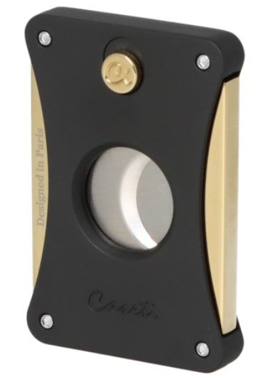 Caseti Cutter Black Matte / gold colored Ring 54 - vooraanzicht