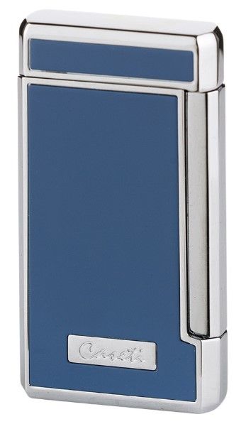 Caseti Double jet Cigar Lighter Grey/Blue - vooraanzicht