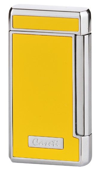 Caseti Double jet Cigar Lighter Yellow - vooraanzicht