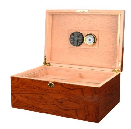 Supreme Humidor Cherry - binnenaanzicht met cederhout bekleding