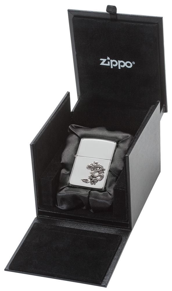 Zippo Aansteker Dragon Armor Sterling Silver - detail