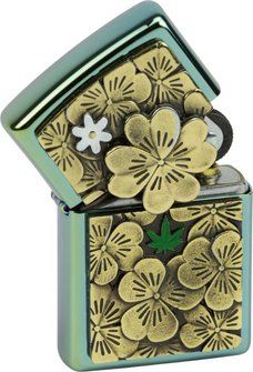 Zippo Aansteker Limited Edition Trick Clover/Leaf - achteraanzicht