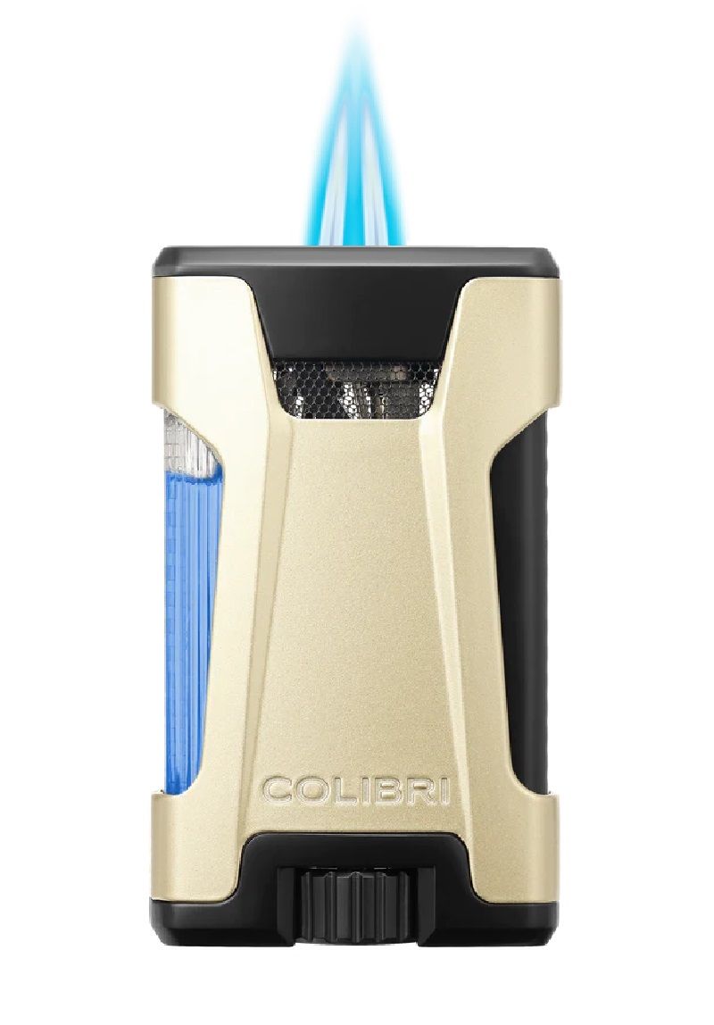 Colibri Double JetFlame Rebel Gold - zijaanzicht