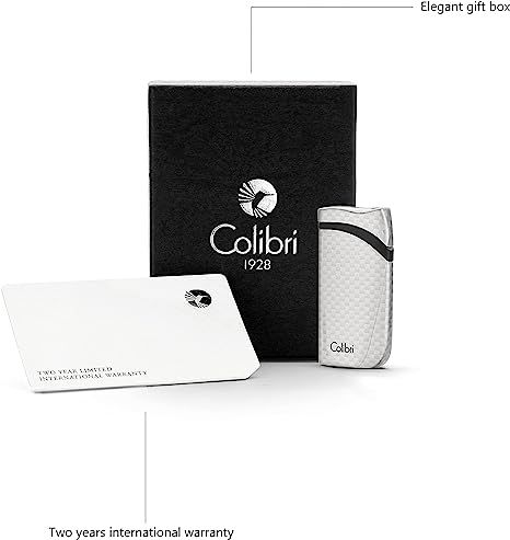 Colibri Single Flame Falcon Carbon Fiber Silver - zijaanzicht