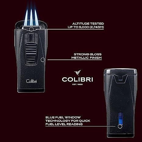 Colibri aanst. Triple Flame Monaco Metalic Black - detail