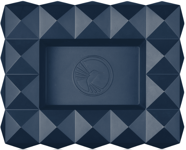 Colibri Ashtray Quasar Matte Blue - bovenaanzicht