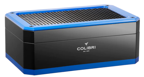 Colibri Humidor Rally Black/Blue - vooraanzicht