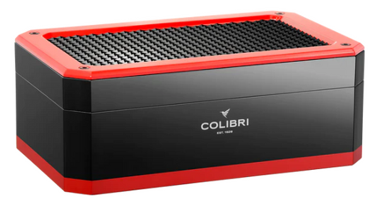 Colibri Humidor Rally Black/Red - vooraanzicht