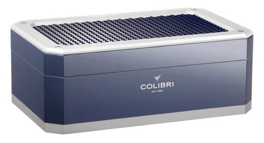 Colibri Humidor Rally Navy - vooraanzicht