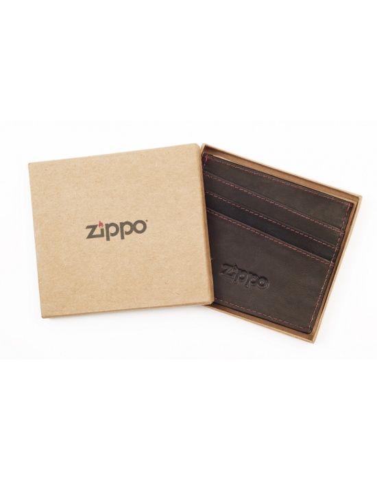 Zippo lederwaren Credit Card Holder Mocca - detail