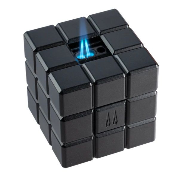 Colibri Heritage Double flame Table Lighter Black - vooraanzicht