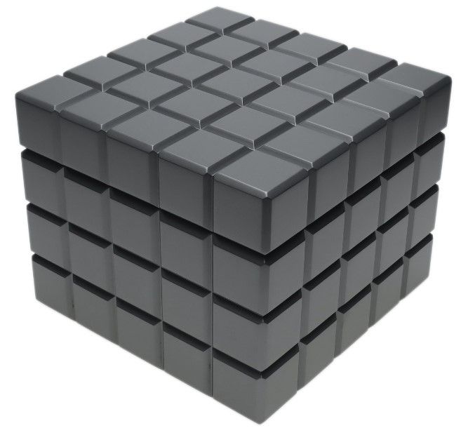 Colibri Humidor Heritage Cube Charcoal - vooraanzicht