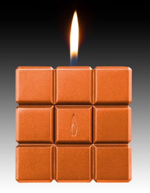 Colibri Heritage Double flame Table Lighter Orange - zijaanzicht