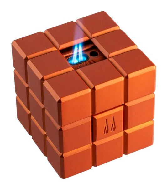 Colibri Heritage Double flame Table Lighter Orange - vooraanzicht