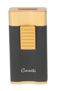Caseti Wide Flat Flame Black/Gold With Punch 07MM - vooraanzicht