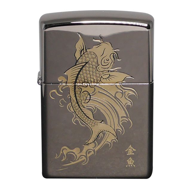 Zippo Aansteker Asian Gold fish BK - vooraanzicht