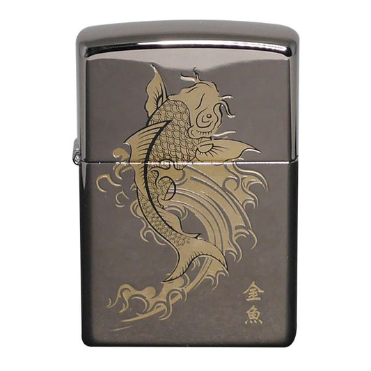 Zippo Aansteker Asian Gold fish BK - vooraanzicht