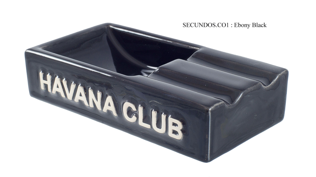Havana Club Secundos Ebony Black - sigarenasbak in Ebony Black