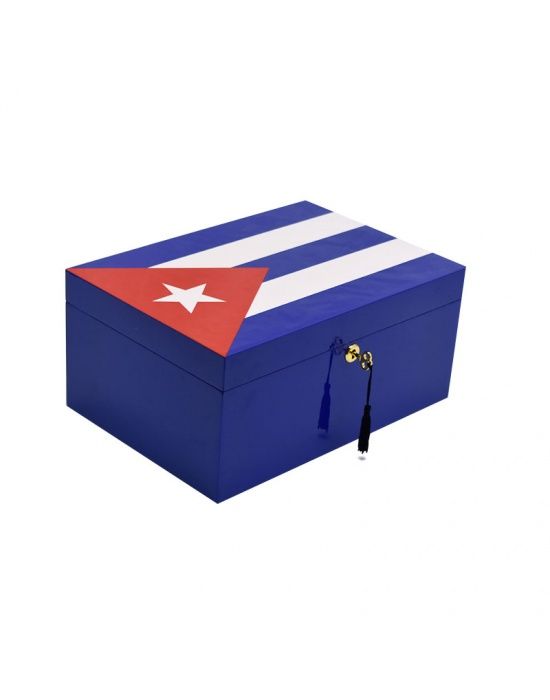 Humidor Cuba Maxi - vooraanzicht grote Cuba-thema humidor