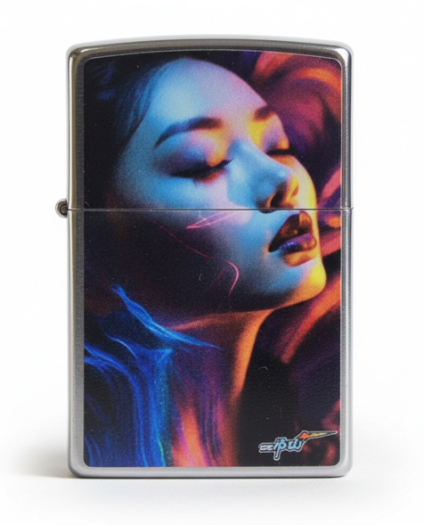 Zippo Neon Woman aansteker vooraanzicht