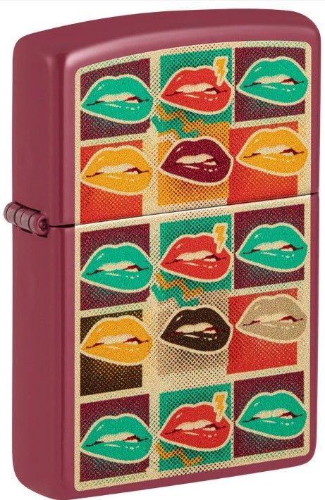 Zippo Aansteker 49844 Pop Art Lips Design - vooraanzicht